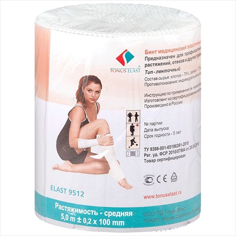 бинт эласт тонус эласт 5мx10см ср растяж фото