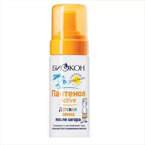биокон солнце пантенол актив пенка п/загара 150мл для детей фото