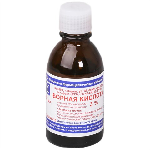 борная к-та р-р для местн примен спирт 3% фл 25мл фото