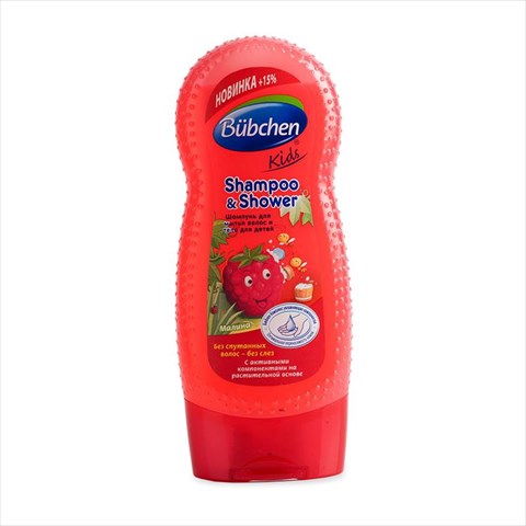 бюбхен кидс шампунь малина 250 мл для волос и тела фото