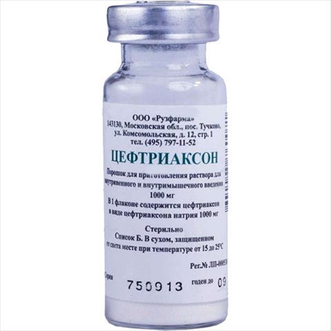 цефтриаксон пор для р-ра для в/в и в/м введ фл 1г n1 фото