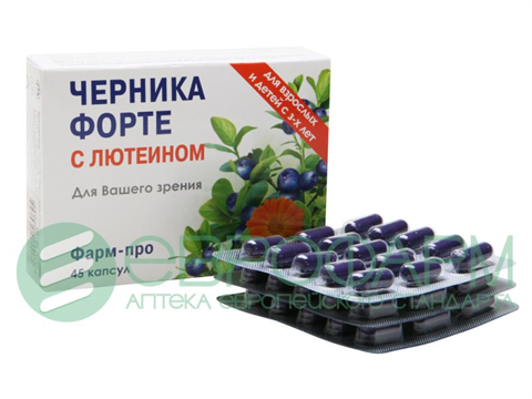 черника форте с лютеином n45 капс фото