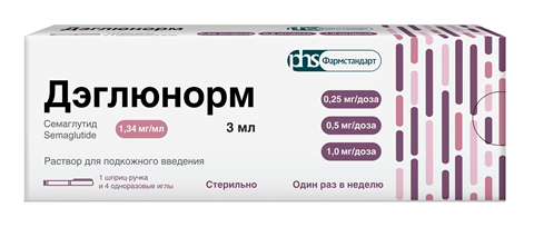 дэглюнорм р-р для п/к введ 0,25/0,5/1мг/доз шпр-ручка 3мл n1 плюс иглы n4шт фото