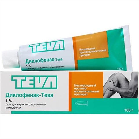диклофенак-тева гель для наружн примен 1% 100г фото