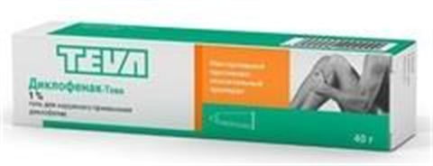 диклофенак-тева гель для наружн примен 1% 40г фото