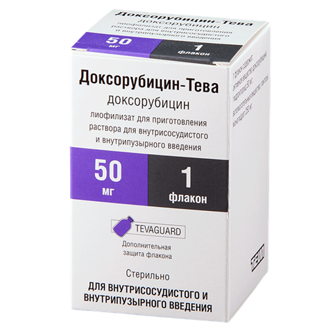 доксорубицин-тева лиоф для ин 50 мг n1 фл фото