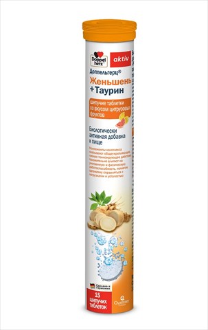 доппельгерц актив женьшень плюс таурин таб шип n15 цитрус фрукты фото