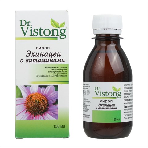 dr vistong эхинацеи сироп 150мл с витамин фото