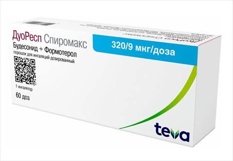 дуоресп спиромакс 320 мкг плюс 9 мкг порошок для ингаляций 60 доз фото