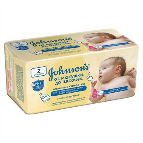 джонсонс салфетки от макушки до пяточек n112 влажные фото