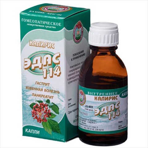 эдас-114 калирис капли 25мл фото