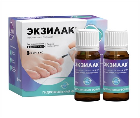 экзилак лак для ногтей 4% плюс 3% 10г n2 плюс 30 пилочек фото