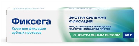 фиксега крем для фикс зубных протезов 40мл нейтральный фото
