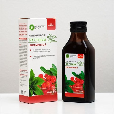 фитоэликсир на стевии витаминный 100мл фото