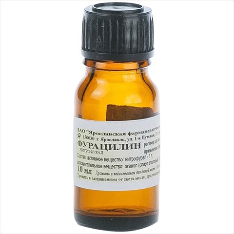 фурацилин р-р для наруж и местн примен спирт фл 10мл фото