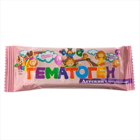 гематоген детский с витаминами 30г фото