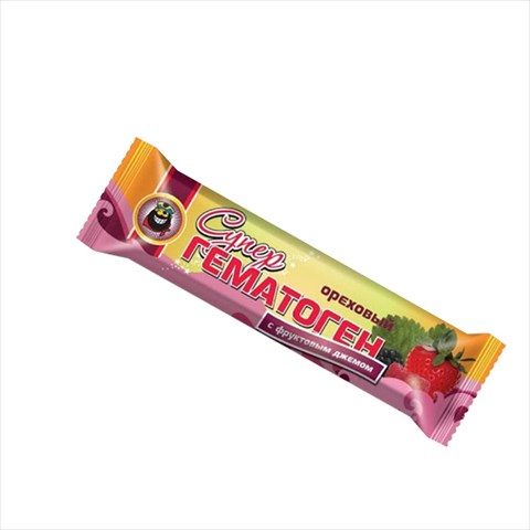 гематоген супер плитка 35г орех с джемом фото