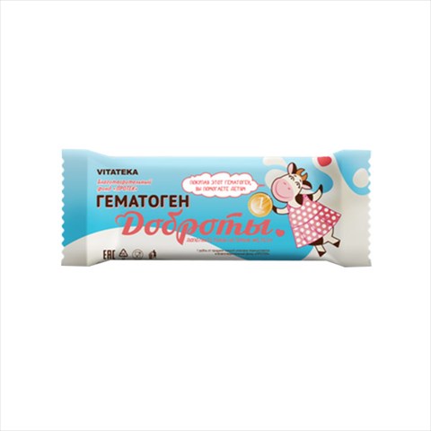 гематоген витатека добрый плитка 40г фото