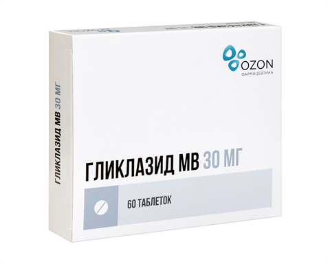 гликлазид-мв озон таб с модиф высвоб 30мг n60 фото