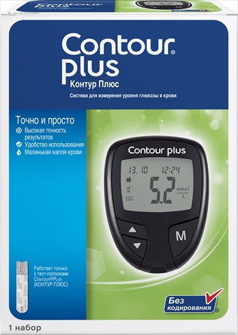 глюкометр контур плюс плюс 50 тест-полосок фото