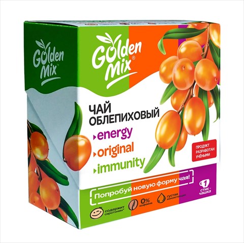 golden mix чай облепиховый ассорти 18г 21 стик фото
