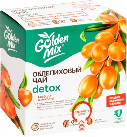 golden mix чай облепиховый detox 18г 21 стик фото