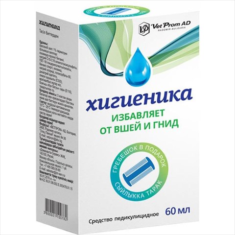 хигиеника ср-во педикулицидное 60мл фото