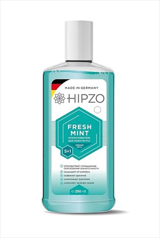 хипзо ополаск для полости рта фреш минт ополаск для полости рта свежая мята 250мл фото
