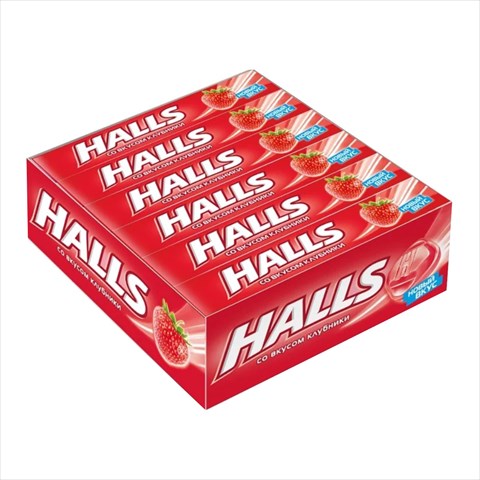 холс леденцы от кашля n9 клубника 12 пачек в блоке фото