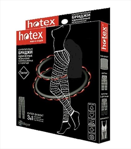 хотекс бриджи удлиненные корректирующие (леггинсы) черные фото