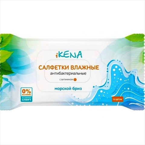 икена салфетки влаж антибакт №15 морской бриз фото