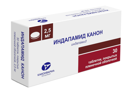 индапамид-канон таб ппо 2,5мг n30 фото