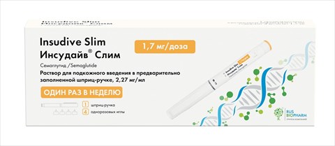 инсудайв слим р-р для п/к введ 1,7мг/доз шпр-ручка 3мл n1 плюс иглы n4шт фото