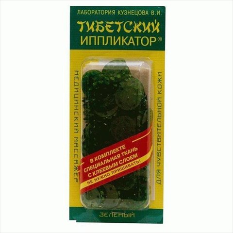 иппликатор коврик кузнецова тибетский 12смx22см для чувствит кожи зеленый фото