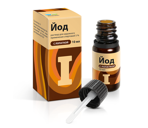 йод-renewal р-р спирт 5% 10мл плюс лопатка фото