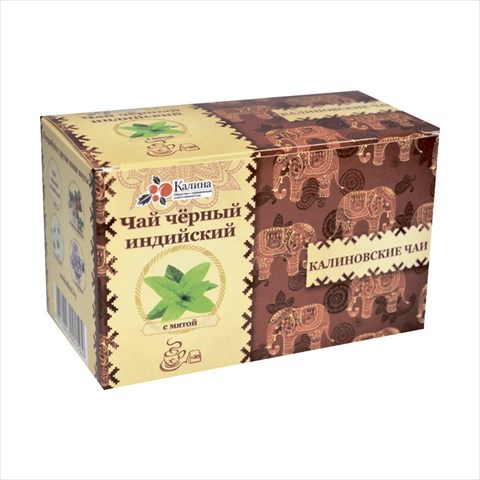 калиновские чаи чай черный индийский с мятой фильтр-пак 1,8г n20 фото
