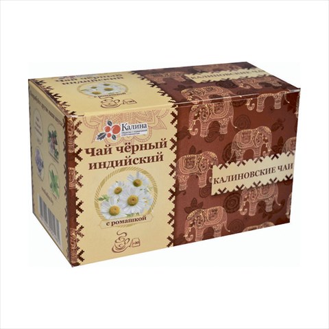 калиновские чаи чай черный индийский с ромашкой фильтр-пак 1,8г n20 фото