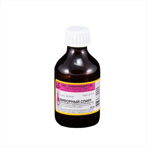камфорный спирт р-р для наруж примен 10% 40мл фото