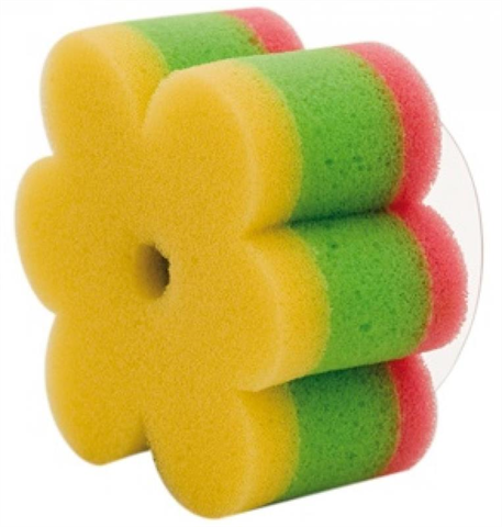 канпол бэби губка для купания арт 43/104 цветок фото