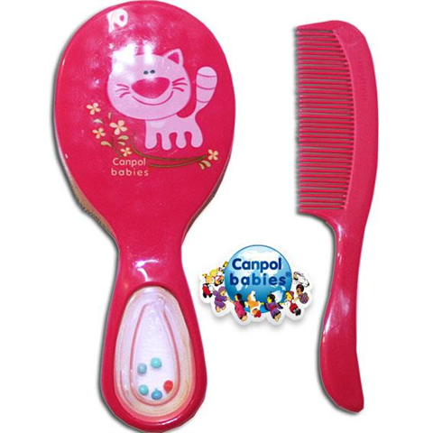 канпол расческа плюс щетка для волос с погремушкой (56/156) фото