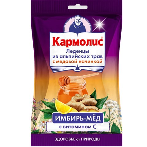 кармолис леденцы 75г мед вит с имбирь фото