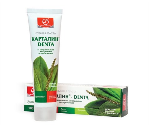 карталин дента з/паста подорожник 100мл фото