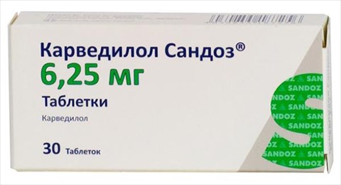 карведилол-сандоз таб 6,25мг №30 фото