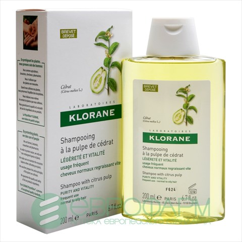 клоран шампунь с цитроном 200 мл для блеска фото