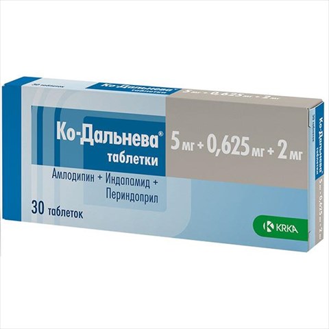 ко-дальнева таб 5мг плюс 0,625мг 2мг n30 фото