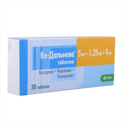 ко-дальнева таб 5мг плюс 1,25мг 4мг n30 фото