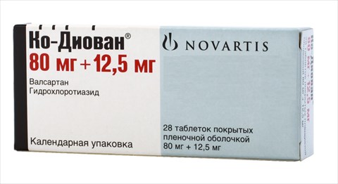 ко-диован таб по 80мг плюс 12,5мг n28 фото
