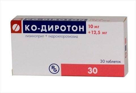 ко-диротон таб 10мг плюс 12,5мг n30 фото