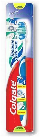 колгейт зубная щетка тройное действие средняя  фото