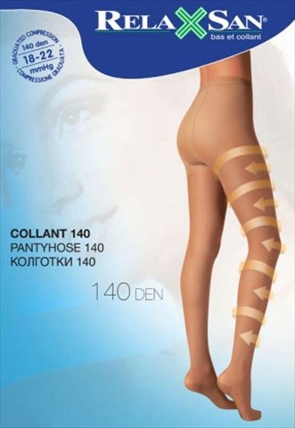 колготки релаксан 18-22 мм рт ст р 4 140den бежевый фото